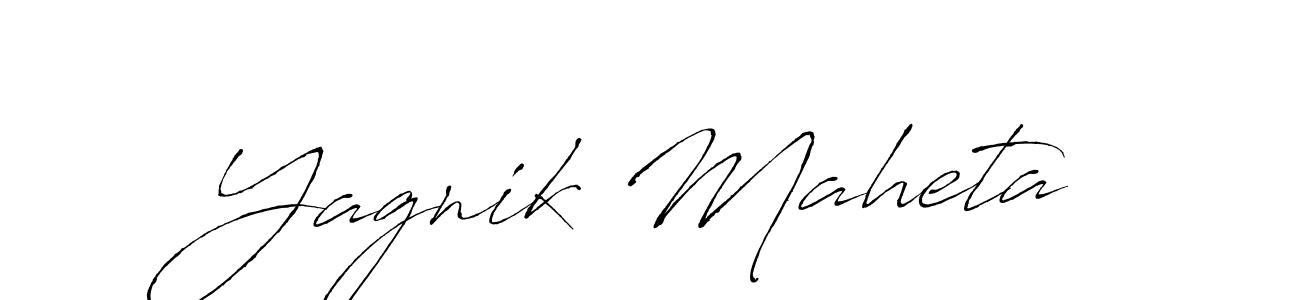 Create a beautiful signature design for name Yagnik Maheta. With this signature (Antro_Vectra) fonts, you can make a handwritten signature for free. Yagnik Maheta signature style 6 images and pictures png