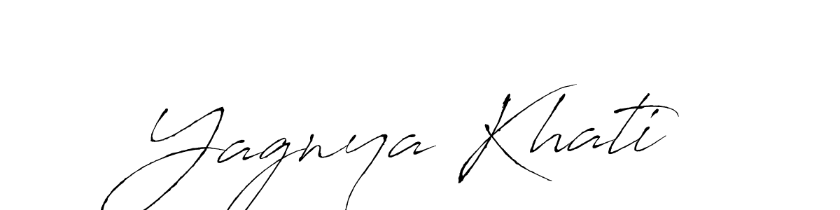 How to make Yagnya Khati name signature. Use Antro_Vectra style for creating short signs online. This is the latest handwritten sign. Yagnya Khati signature style 6 images and pictures png