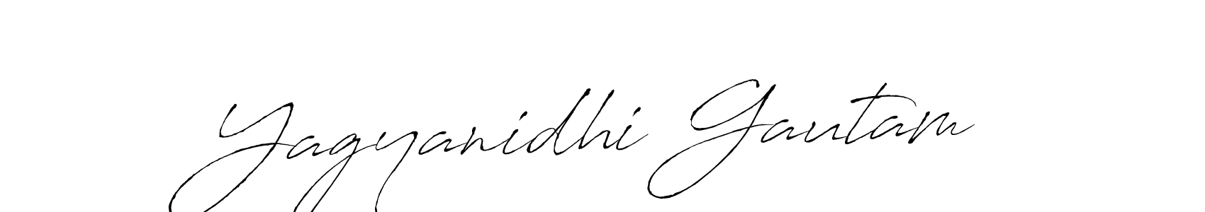 Create a beautiful signature design for name Yagyanidhi Gautam. With this signature (Antro_Vectra) fonts, you can make a handwritten signature for free. Yagyanidhi Gautam signature style 6 images and pictures png