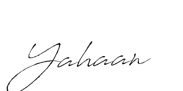 Use a signature maker to create a handwritten signature online. With this signature software, you can design (Antro_Vectra) your own signature for name Yahaan. Yahaan signature style 6 images and pictures png