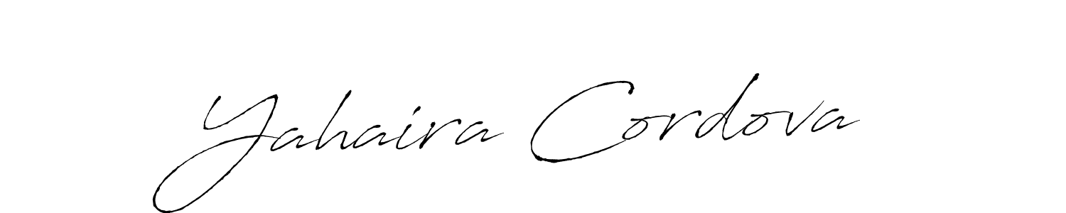 How to make Yahaira Cordova name signature. Use Antro_Vectra style for creating short signs online. This is the latest handwritten sign. Yahaira Cordova signature style 6 images and pictures png