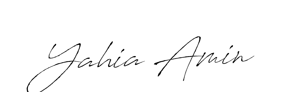 Make a beautiful signature design for name Yahia Amin. With this signature (Antro_Vectra) style, you can create a handwritten signature for free. Yahia Amin signature style 6 images and pictures png