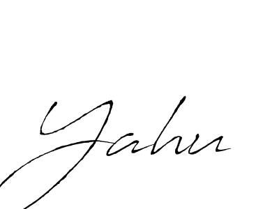 Design your own signature with our free online signature maker. With this signature software, you can create a handwritten (Antro_Vectra) signature for name Yahu. Yahu signature style 6 images and pictures png