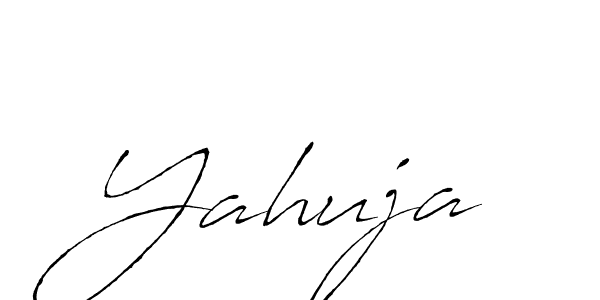 Use a signature maker to create a handwritten signature online. With this signature software, you can design (Antro_Vectra) your own signature for name Yahuja. Yahuja signature style 6 images and pictures png