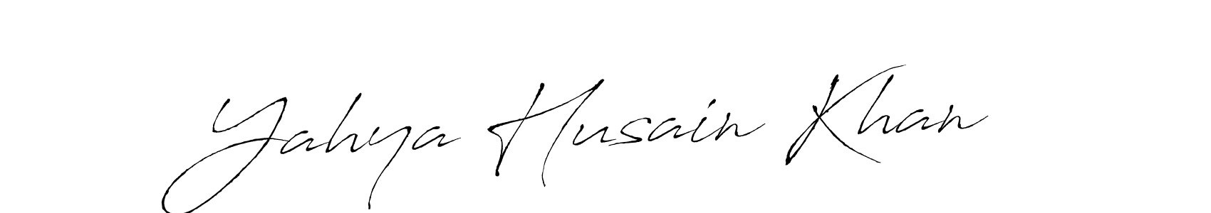 Yahya Husain Khan stylish signature style. Best Handwritten Sign (Antro_Vectra) for my name. Handwritten Signature Collection Ideas for my name Yahya Husain Khan. Yahya Husain Khan signature style 6 images and pictures png
