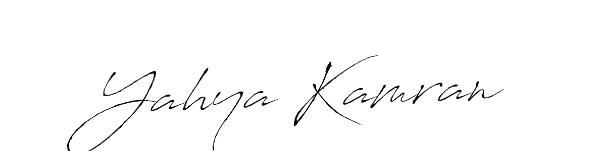 Design your own signature with our free online signature maker. With this signature software, you can create a handwritten (Antro_Vectra) signature for name Yahya Kamran. Yahya Kamran signature style 6 images and pictures png