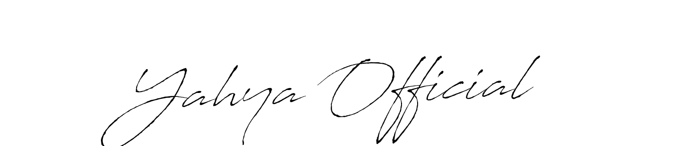 How to make Yahya Official name signature. Use Antro_Vectra style for creating short signs online. This is the latest handwritten sign. Yahya Official signature style 6 images and pictures png