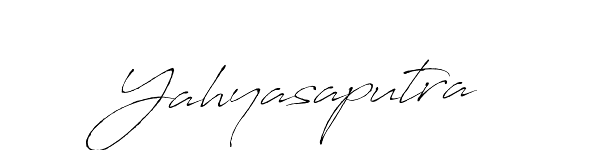 Make a beautiful signature design for name Yahyasaputra. With this signature (Antro_Vectra) style, you can create a handwritten signature for free. Yahyasaputra signature style 6 images and pictures png