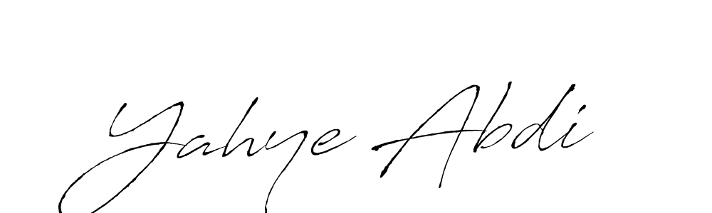 Make a beautiful signature design for name Yahye Abdi. With this signature (Antro_Vectra) style, you can create a handwritten signature for free. Yahye Abdi signature style 6 images and pictures png