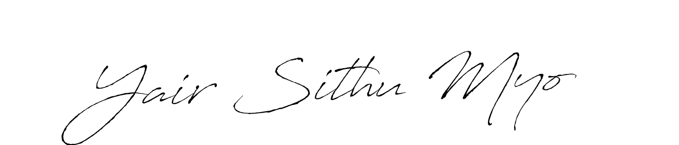 Antro_Vectra is a professional signature style that is perfect for those who want to add a touch of class to their signature. It is also a great choice for those who want to make their signature more unique. Get Yair Sithu Myo name to fancy signature for free. Yair Sithu Myo signature style 6 images and pictures png