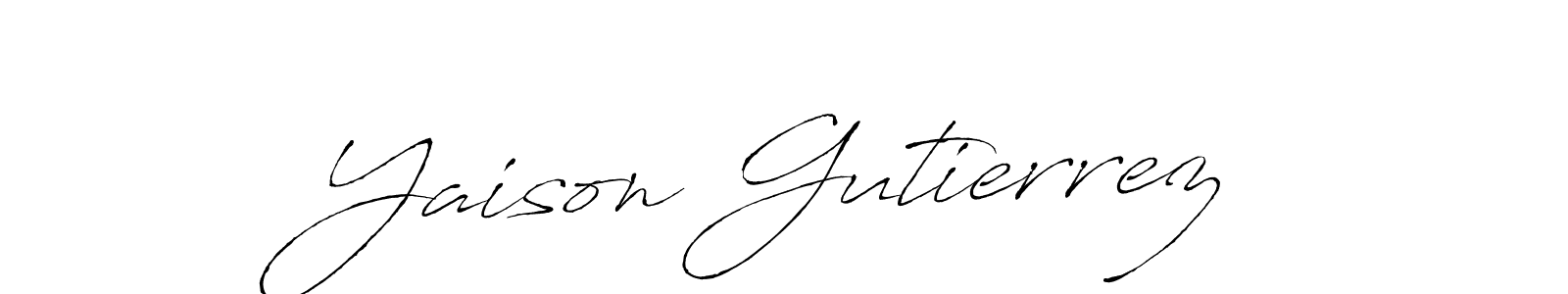 How to make Yaison Gutierrez signature? Antro_Vectra is a professional autograph style. Create handwritten signature for Yaison Gutierrez name. Yaison Gutierrez signature style 6 images and pictures png