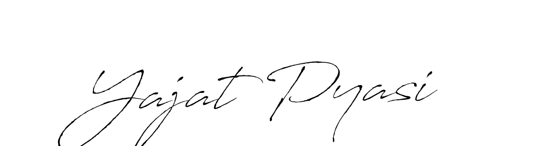 The best way (Antro_Vectra) to make a short signature is to pick only two or three words in your name. The name Yajat Pyasi include a total of six letters. For converting this name. Yajat Pyasi signature style 6 images and pictures png