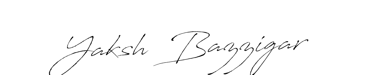 How to make Yaksh  Bazzigar name signature. Use Antro_Vectra style for creating short signs online. This is the latest handwritten sign. Yaksh  Bazzigar signature style 6 images and pictures png