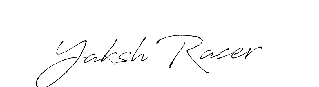 Also we have Yaksh Racer name is the best signature style. Create professional handwritten signature collection using Antro_Vectra autograph style. Yaksh Racer signature style 6 images and pictures png