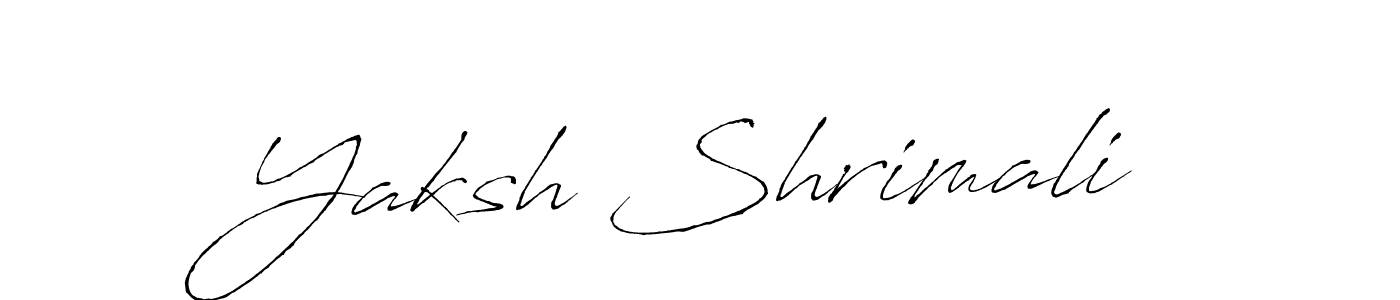 How to make Yaksh Shrimali name signature. Use Antro_Vectra style for creating short signs online. This is the latest handwritten sign. Yaksh Shrimali signature style 6 images and pictures png