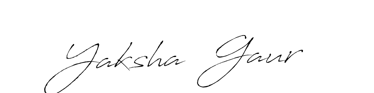 How to make Yaksha  Gaur name signature. Use Antro_Vectra style for creating short signs online. This is the latest handwritten sign. Yaksha  Gaur signature style 6 images and pictures png