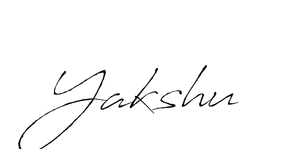Design your own signature with our free online signature maker. With this signature software, you can create a handwritten (Antro_Vectra) signature for name Yakshu. Yakshu signature style 6 images and pictures png