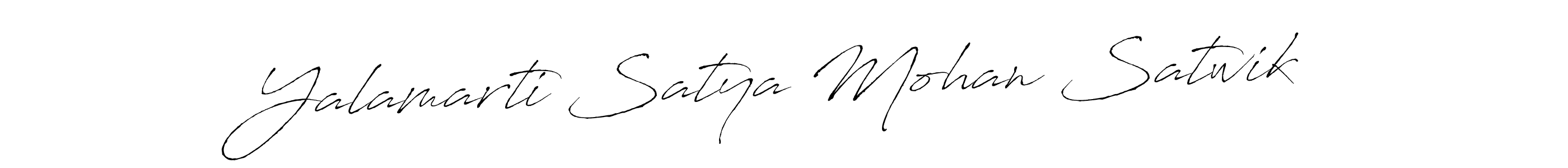 Also we have Yalamarti Satya Mohan Satwik name is the best signature style. Create professional handwritten signature collection using Antro_Vectra autograph style. Yalamarti Satya Mohan Satwik signature style 6 images and pictures png