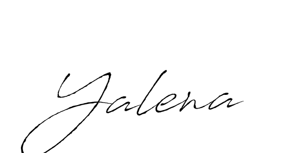 Use a signature maker to create a handwritten signature online. With this signature software, you can design (Antro_Vectra) your own signature for name Yalena. Yalena signature style 6 images and pictures png