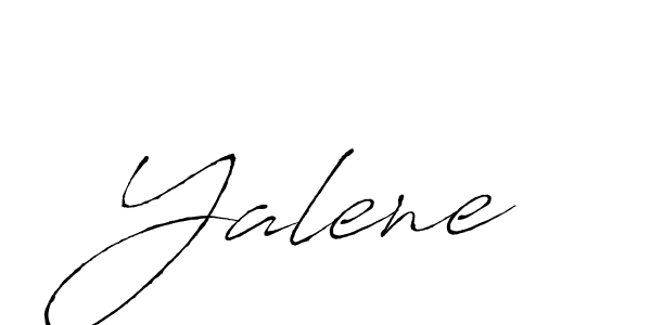 Design your own signature with our free online signature maker. With this signature software, you can create a handwritten (Antro_Vectra) signature for name Yalene. Yalene signature style 6 images and pictures png