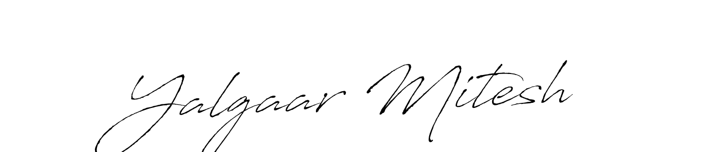 Make a beautiful signature design for name Yalgaar Mitesh. With this signature (Antro_Vectra) style, you can create a handwritten signature for free. Yalgaar Mitesh signature style 6 images and pictures png