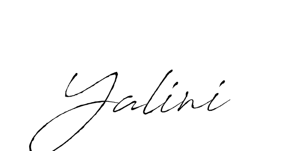 Use a signature maker to create a handwritten signature online. With this signature software, you can design (Antro_Vectra) your own signature for name Yalini. Yalini signature style 6 images and pictures png