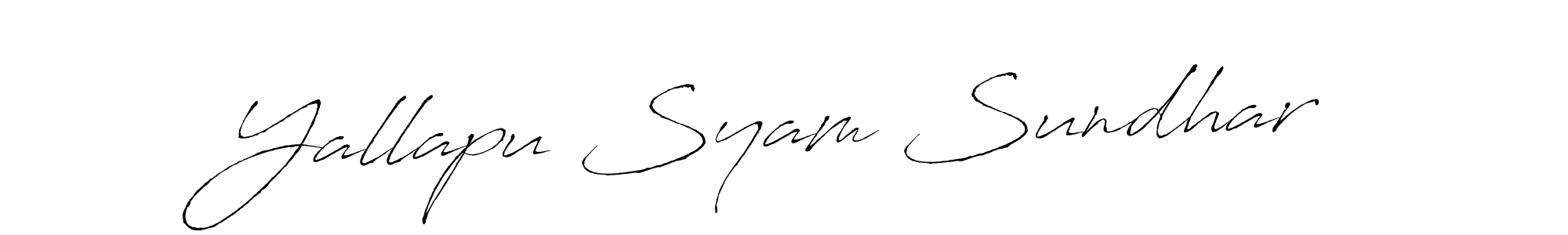 How to make Yallapu Syam Sundhar signature? Antro_Vectra is a professional autograph style. Create handwritten signature for Yallapu Syam Sundhar name. Yallapu Syam Sundhar signature style 6 images and pictures png