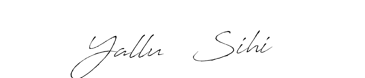 You should practise on your own different ways (Antro_Vectra) to write your name (Yallu ❤ Sihi) in signature. don't let someone else do it for you. Yallu ❤ Sihi signature style 6 images and pictures png