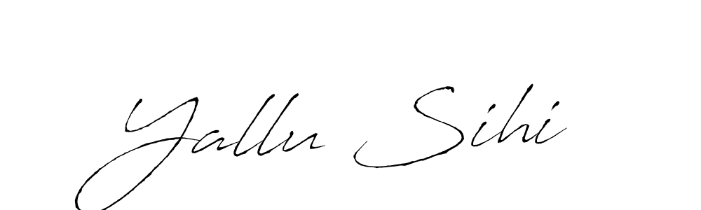 Design your own signature with our free online signature maker. With this signature software, you can create a handwritten (Antro_Vectra) signature for name Yallu Sihi. Yallu Sihi signature style 6 images and pictures png