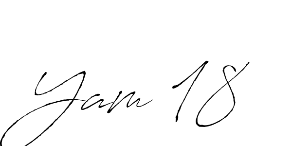 How to make Yam 18 signature? Antro_Vectra is a professional autograph style. Create handwritten signature for Yam 18 name. Yam 18 signature style 6 images and pictures png
