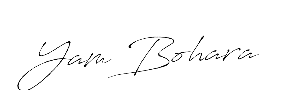 How to make Yam Bohara name signature. Use Antro_Vectra style for creating short signs online. This is the latest handwritten sign. Yam Bohara signature style 6 images and pictures png