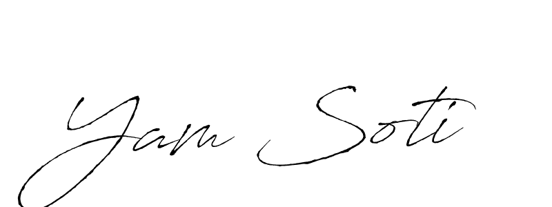 This is the best signature style for the Yam Soti name. Also you like these signature font (Antro_Vectra). Mix name signature. Yam Soti signature style 6 images and pictures png