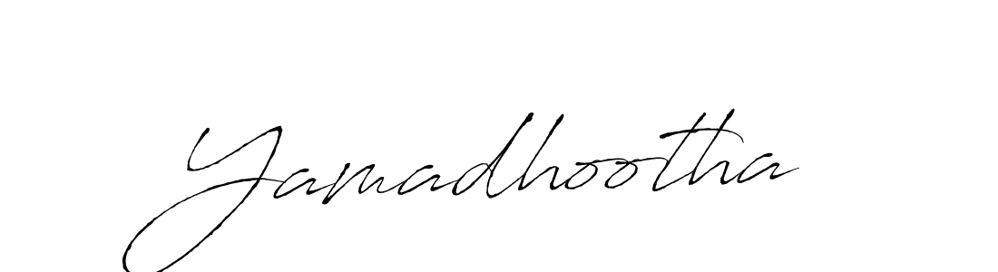 Design your own signature with our free online signature maker. With this signature software, you can create a handwritten (Antro_Vectra) signature for name Yamadhootha. Yamadhootha signature style 6 images and pictures png