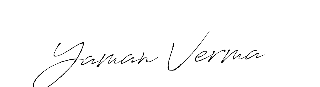 Design your own signature with our free online signature maker. With this signature software, you can create a handwritten (Antro_Vectra) signature for name Yaman Verma. Yaman Verma signature style 6 images and pictures png