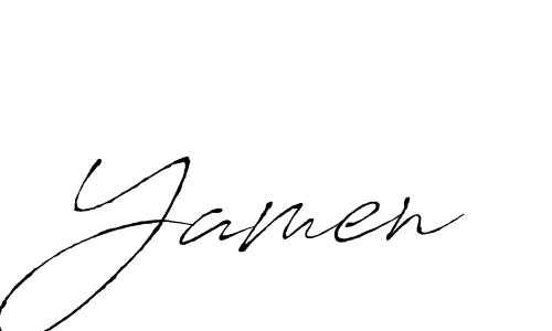 Design your own signature with our free online signature maker. With this signature software, you can create a handwritten (Antro_Vectra) signature for name Yamen. Yamen signature style 6 images and pictures png