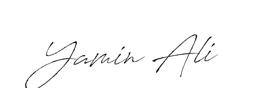 Create a beautiful signature design for name Yamin Ali. With this signature (Antro_Vectra) fonts, you can make a handwritten signature for free. Yamin Ali signature style 6 images and pictures png