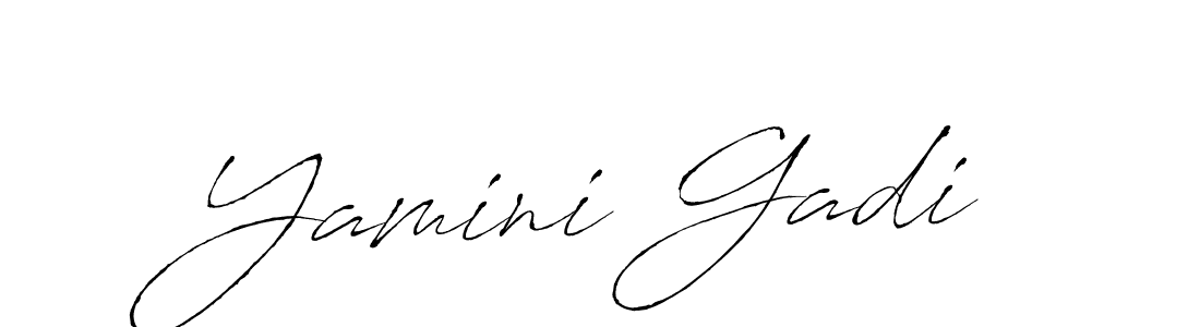 You should practise on your own different ways (Antro_Vectra) to write your name (Yamini Gadi) in signature. don't let someone else do it for you. Yamini Gadi signature style 6 images and pictures png