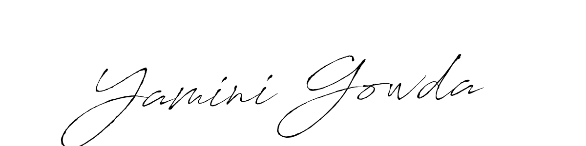 Design your own signature with our free online signature maker. With this signature software, you can create a handwritten (Antro_Vectra) signature for name Yamini Gowda. Yamini Gowda signature style 6 images and pictures png