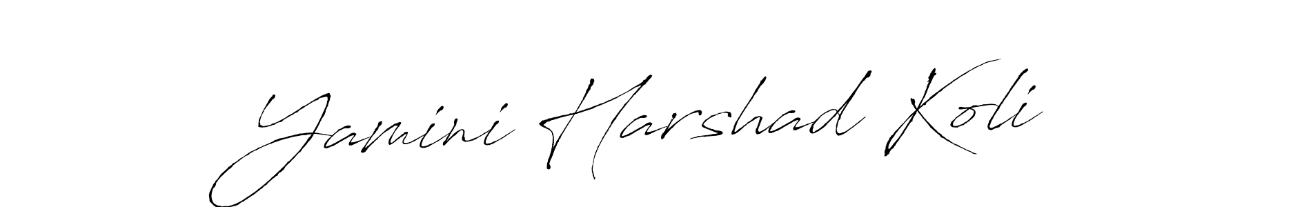 This is the best signature style for the Yamini Harshad Koli name. Also you like these signature font (Antro_Vectra). Mix name signature. Yamini Harshad Koli signature style 6 images and pictures png