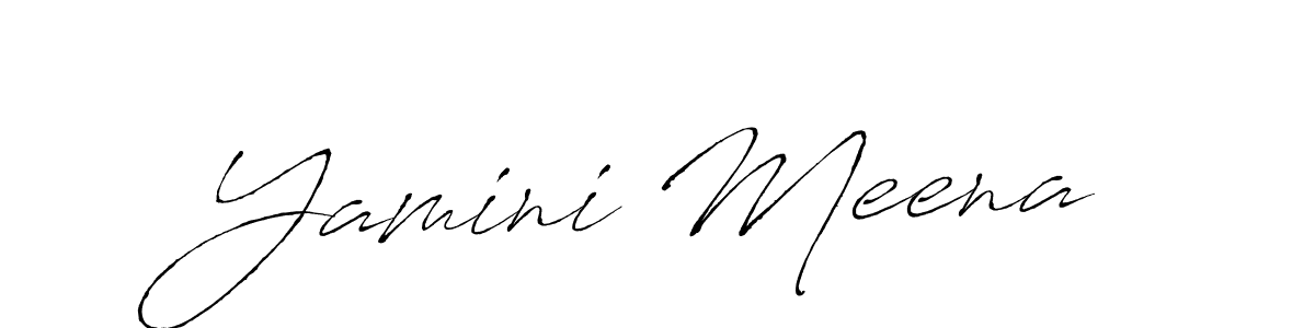 How to make Yamini Meena name signature. Use Antro_Vectra style for creating short signs online. This is the latest handwritten sign. Yamini Meena signature style 6 images and pictures png
