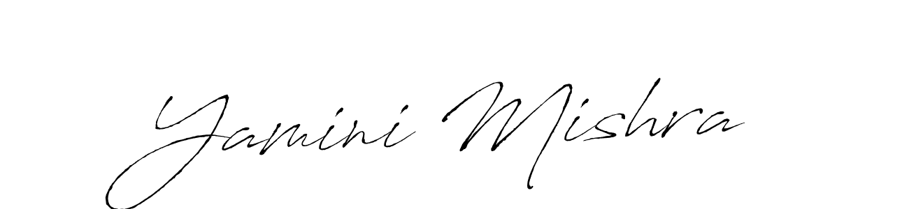 How to make Yamini Mishra name signature. Use Antro_Vectra style for creating short signs online. This is the latest handwritten sign. Yamini Mishra signature style 6 images and pictures png