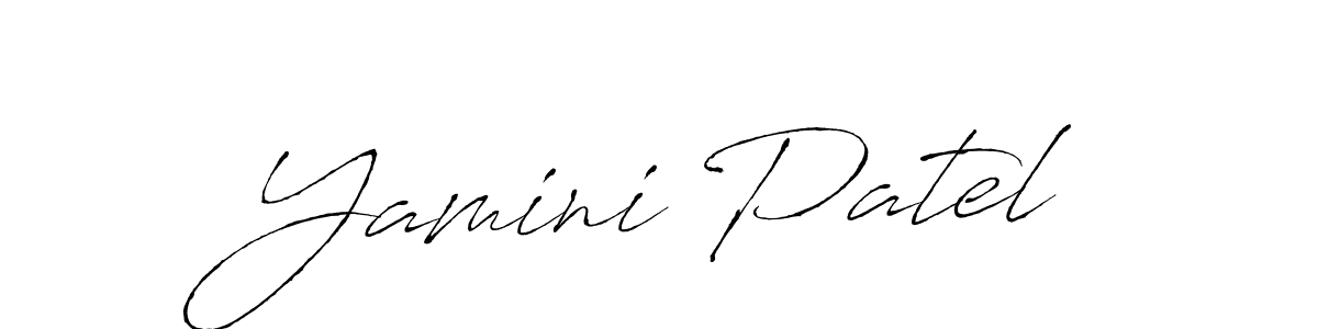 Yamini Patel stylish signature style. Best Handwritten Sign (Antro_Vectra) for my name. Handwritten Signature Collection Ideas for my name Yamini Patel. Yamini Patel signature style 6 images and pictures png