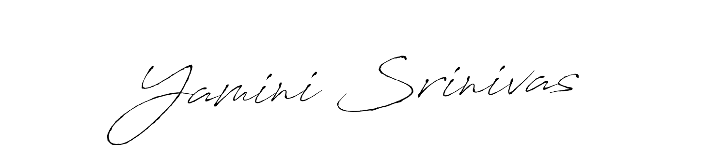 Make a beautiful signature design for name Yamini Srinivas. With this signature (Antro_Vectra) style, you can create a handwritten signature for free. Yamini Srinivas signature style 6 images and pictures png