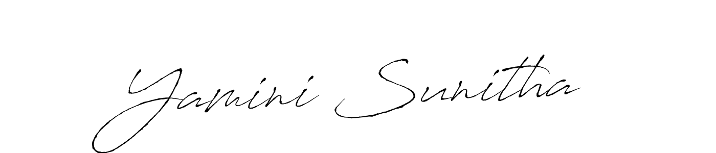 Similarly Antro_Vectra is the best handwritten signature design. Signature creator online .You can use it as an online autograph creator for name Yamini Sunitha. Yamini Sunitha signature style 6 images and pictures png