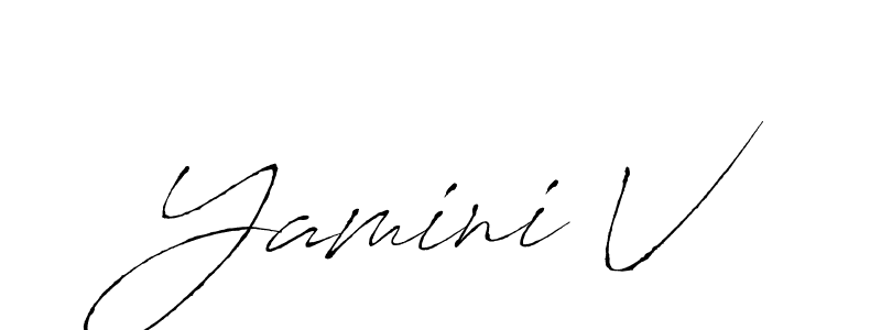 You should practise on your own different ways (Antro_Vectra) to write your name (Yamini V) in signature. don't let someone else do it for you. Yamini V signature style 6 images and pictures png
