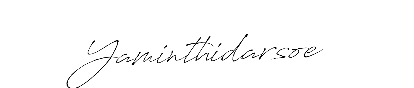 Also we have Yaminthidarsoe name is the best signature style. Create professional handwritten signature collection using Antro_Vectra autograph style. Yaminthidarsoe signature style 6 images and pictures png