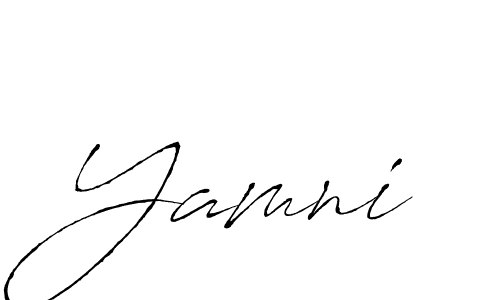 Yamni stylish signature style. Best Handwritten Sign (Antro_Vectra) for my name. Handwritten Signature Collection Ideas for my name Yamni. Yamni signature style 6 images and pictures png