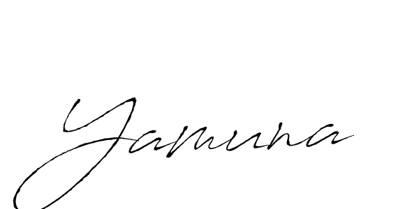 Use a signature maker to create a handwritten signature online. With this signature software, you can design (Antro_Vectra) your own signature for name Yamuna. Yamuna signature style 6 images and pictures png