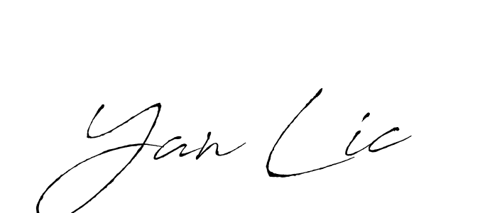 Design your own signature with our free online signature maker. With this signature software, you can create a handwritten (Antro_Vectra) signature for name Yan Lic. Yan Lic signature style 6 images and pictures png