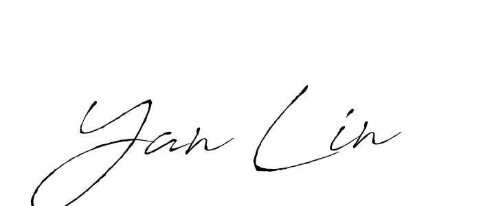 How to make Yan Lin signature? Antro_Vectra is a professional autograph style. Create handwritten signature for Yan Lin name. Yan Lin signature style 6 images and pictures png
